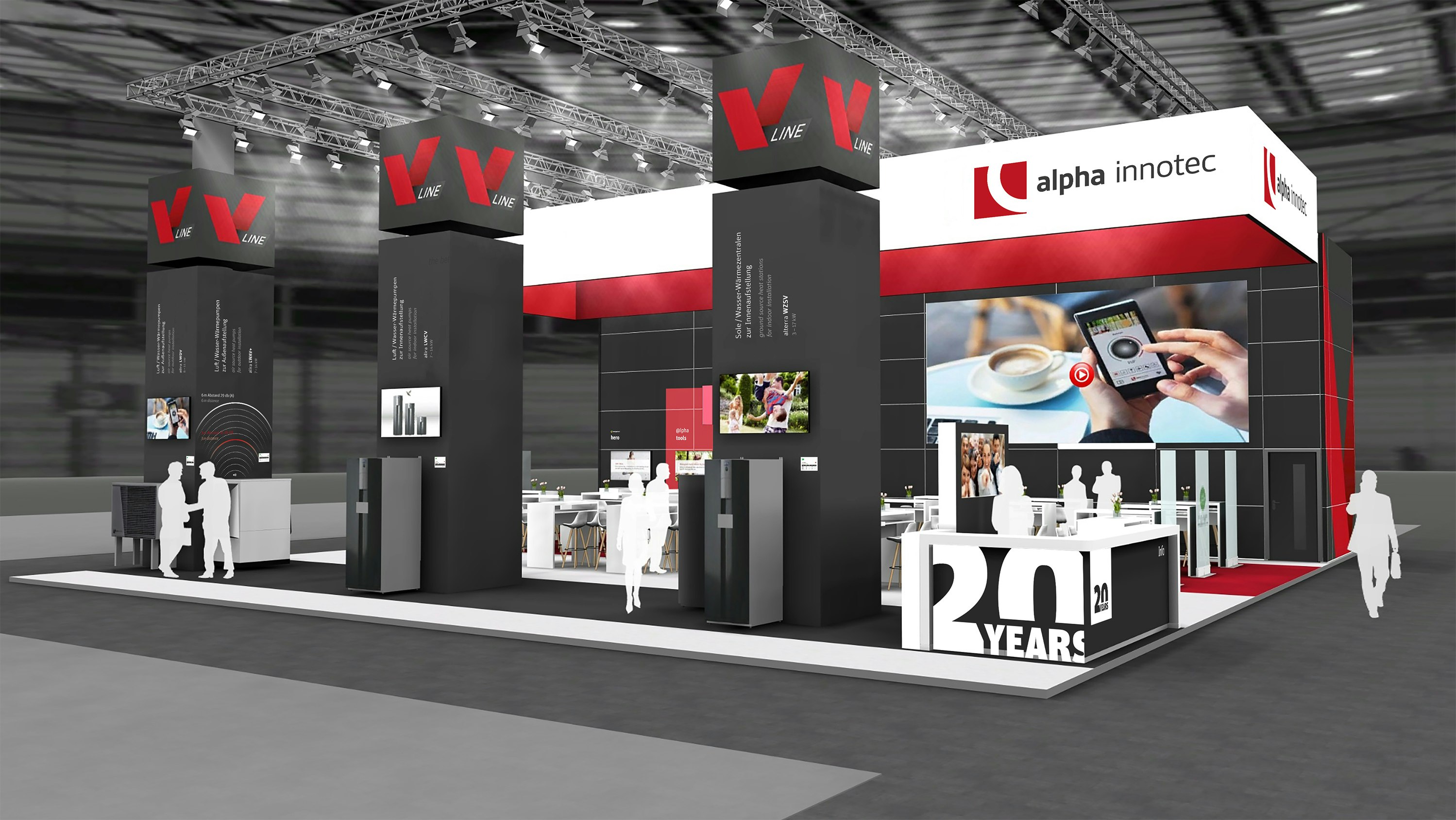alpha innotec Messestand Visualisierung