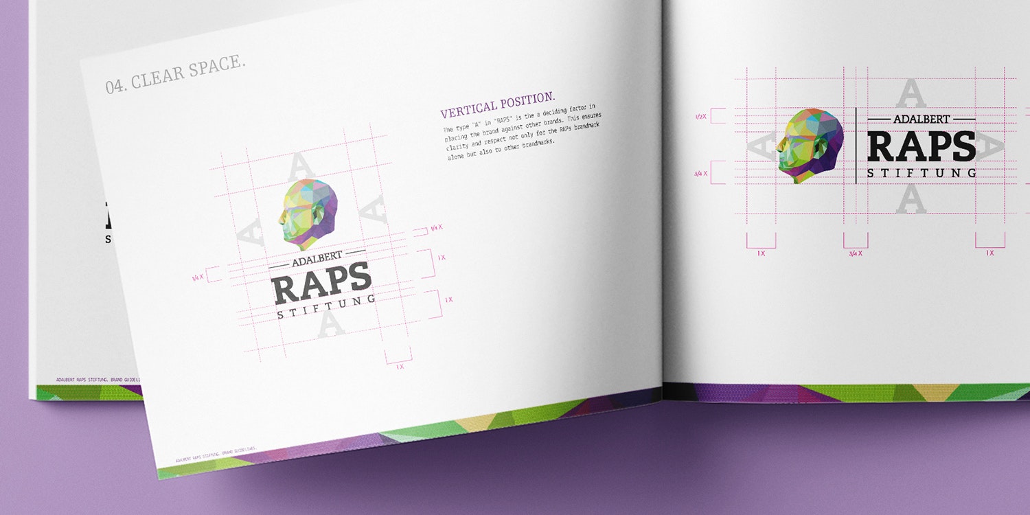 Mockup Adalbert-Raps-Stiftung Corporate Design Manual