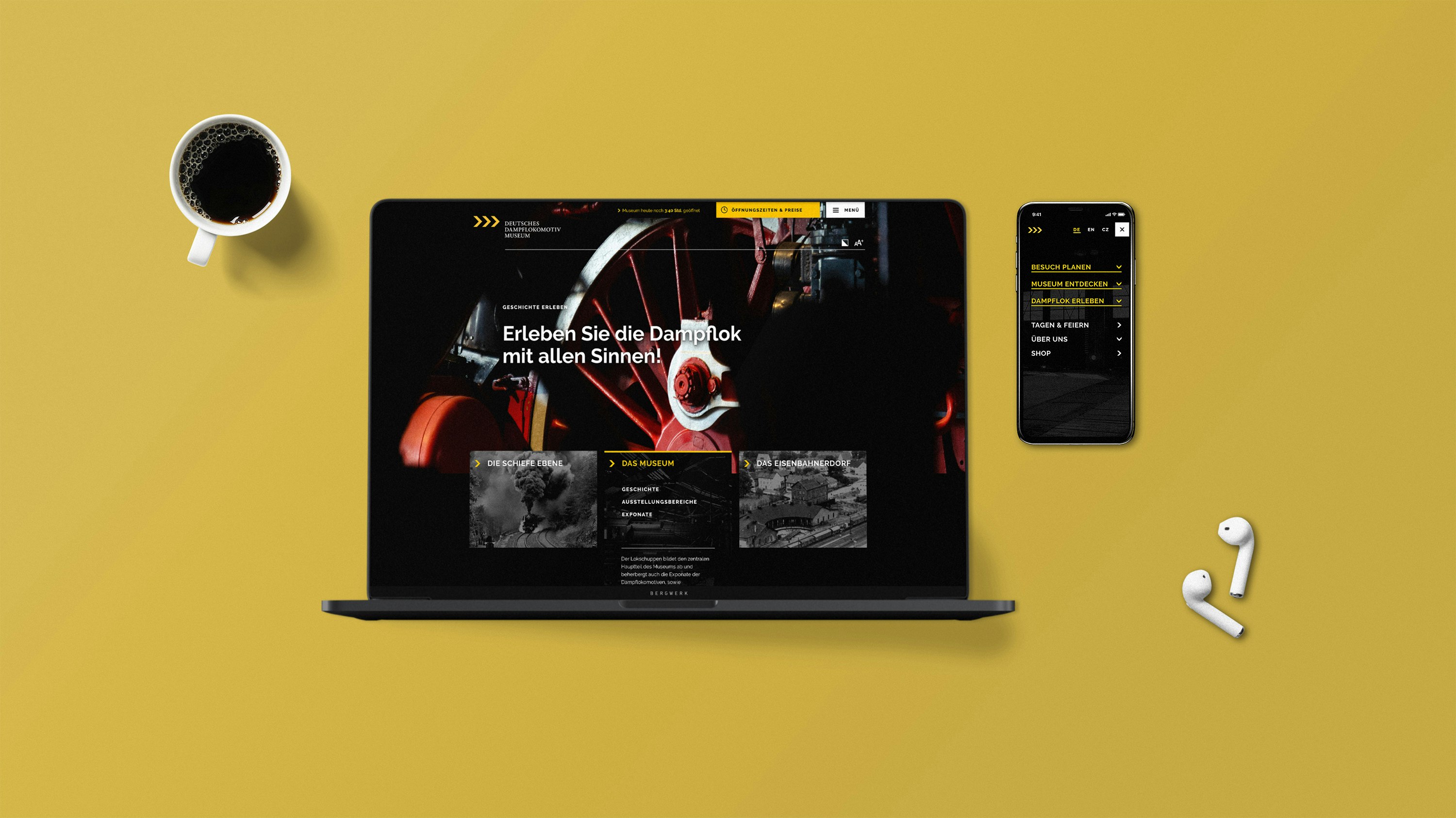 Mockup DDM Website Konzept