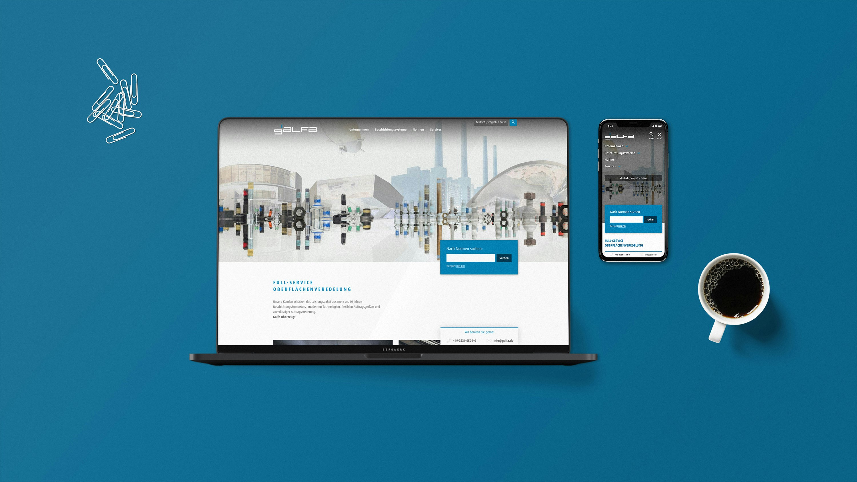 Mockup Galfa Website