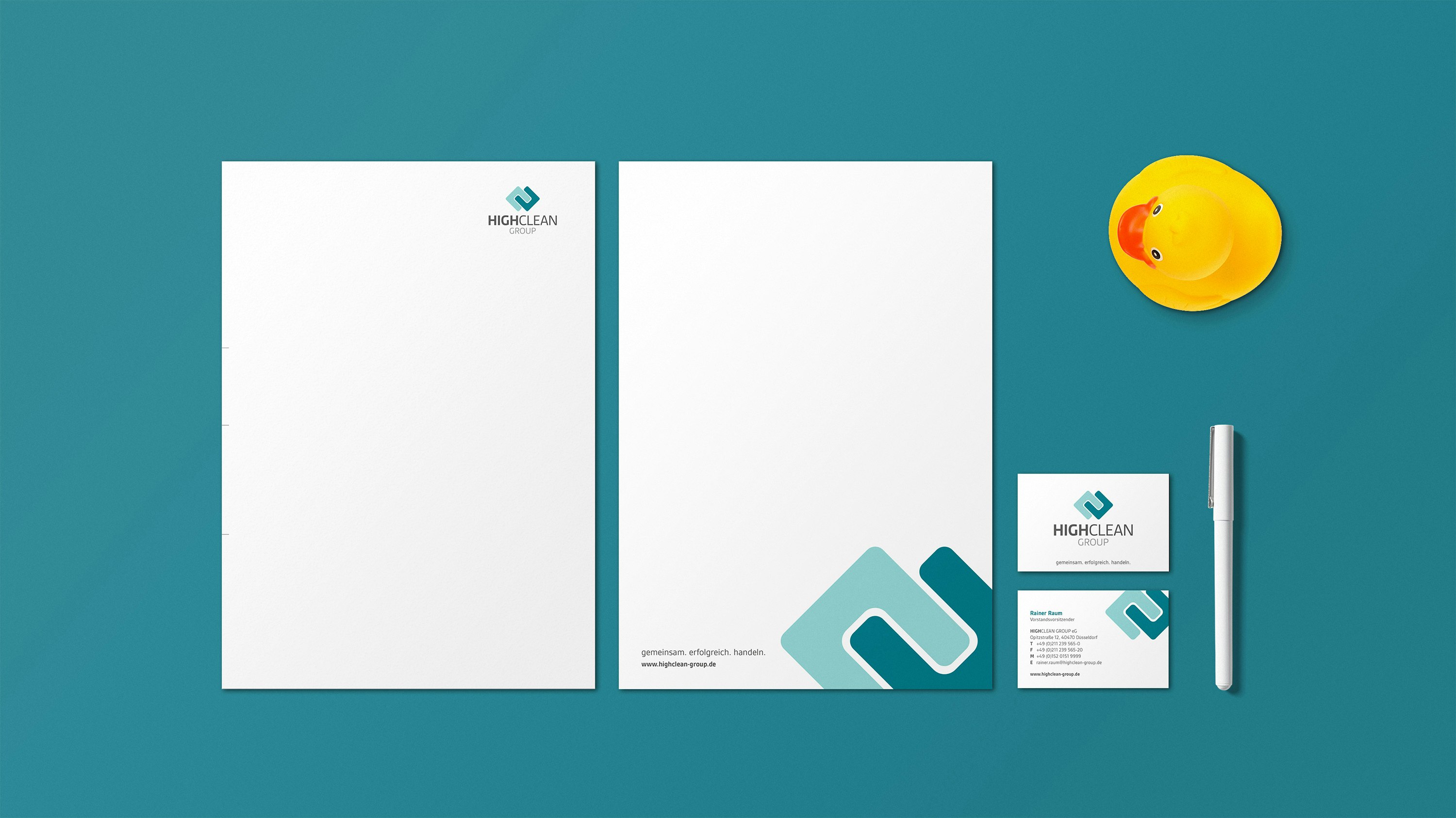 Mockup Highclean Group Geschäftsausstattung