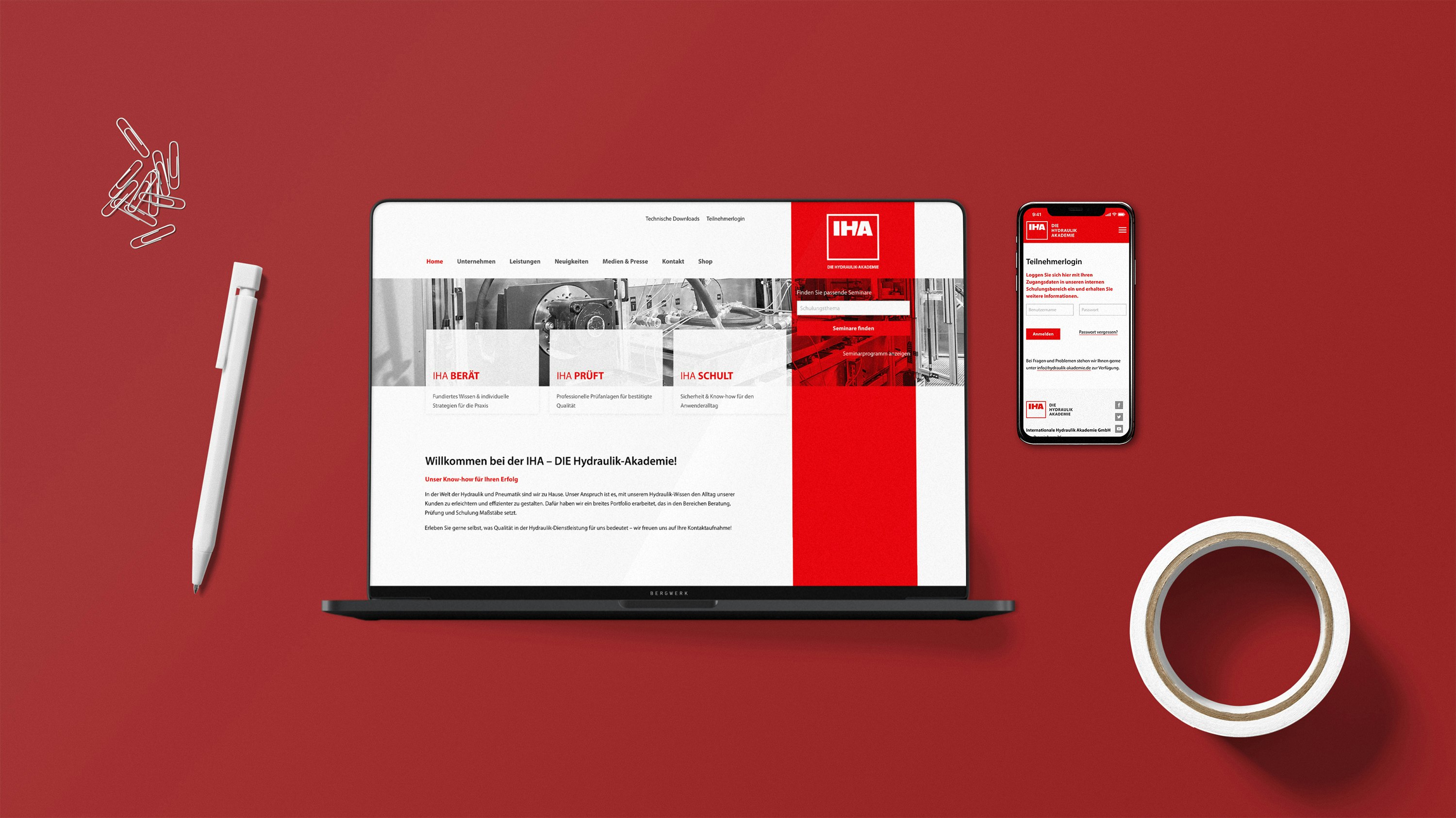Mockup IHA Website