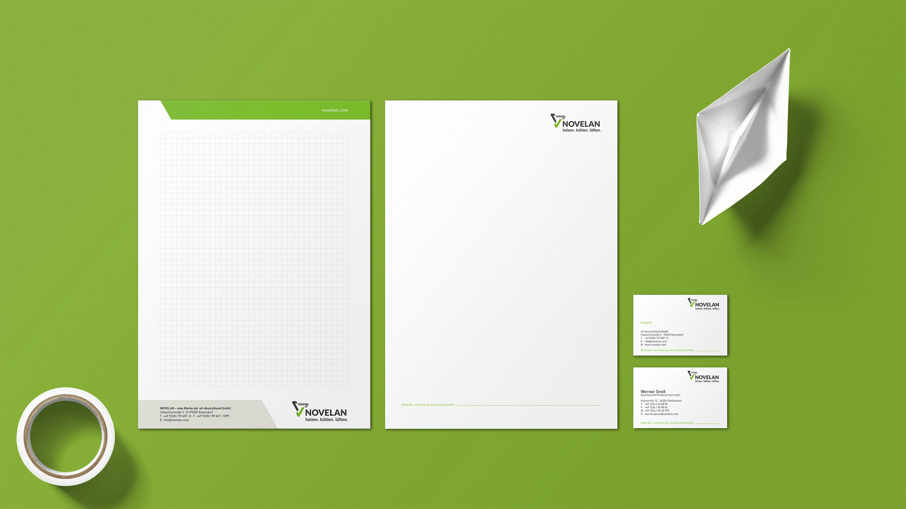 Mockup NOVELAN Geschäftsausstattung